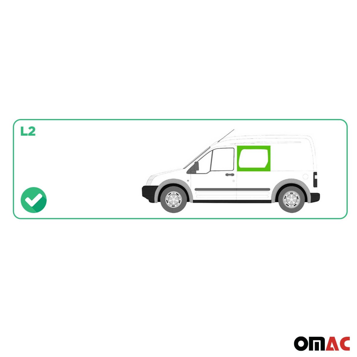 Ford Transit Connect Front Side Fixed Glass - Omac - Galaxy - '10-'13